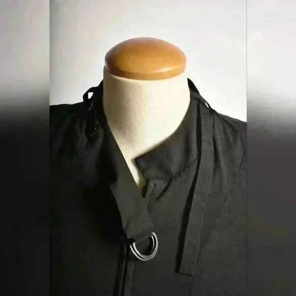 RUNWAY HELMUT LANG FW2000 Black Cotton Poplin Moto Tech Jacket Bomber XSMALL USA - Picture 8 of 11